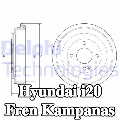 DELPHI Fren kampanas 253mm — Hyundai i20