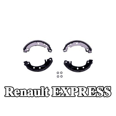 HELLA مجموعة أحذية الفرامل مع الملحقات, بدون ذراع فرامل اليد — Renault Express