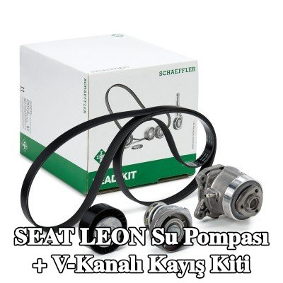 INA Water Pump + V-Ribbed Belt Kit Check alternator freewheel clutch & replace if necessary — SEAT Leon