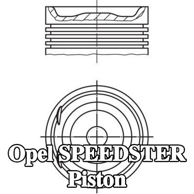 MAHLE Soğutma kanalı olmayan piston — Opel Speedster