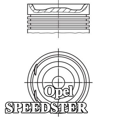 MAHLE مكبس بدون قناة تبريد — Opel Speedster