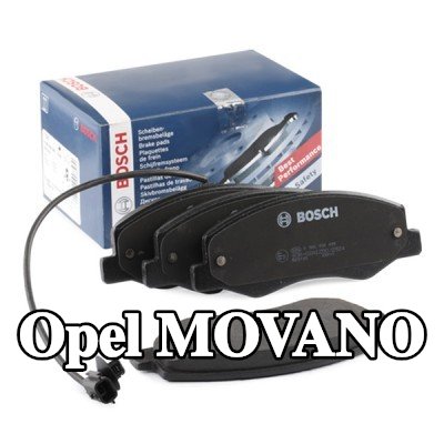 BOSCH مجموعة وسادات الفرامل 18, 1mm, مع لوحة مانعة للصرير — 2012 Opel Movano