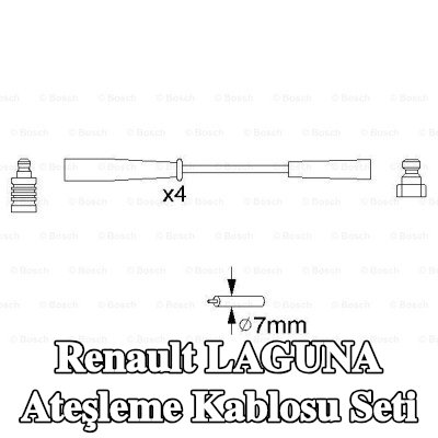 BOSCH Ateşleme kablosu seti — 2000 Renault Laguna