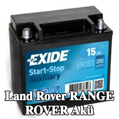 EXIDE Akü STOP & START Yardımcı — Land Rover Range Rover