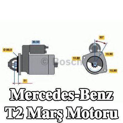 BOSCH Marş motoru 4kW — Mercedes-Benz T2