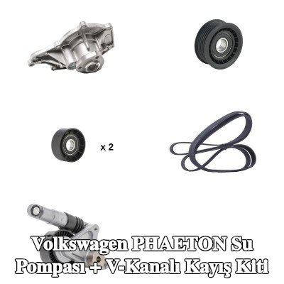 RIDEX Su pompası ile Su Pompası + V-Yivli Kayış Kiti — 2012 Volkswagen Phaeton