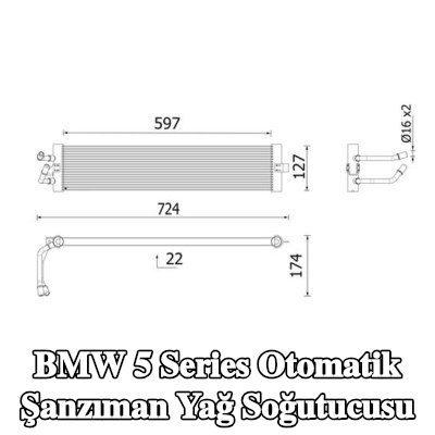 MAHLE Conta/sızdırmazlık elemanı olmayan otomatik şanzıman yağ soğutucusu — BMW 5 Series