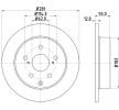 HELLA Fren diski PRO, Outer Diameter: 281mm, düz, Kaplamalı, tekerlek göbeği olmadan, tekerlek saplamaları olmadan — Lexus Hs (4)