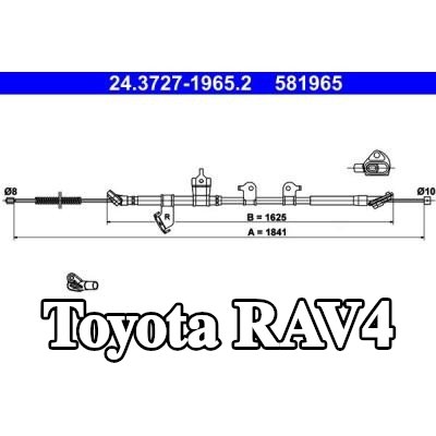 ATE كابل فرامل اليد 1841mm — Toyota Rav4
