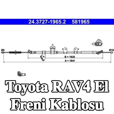 ATE El freni kablosu 1841mm — Toyota Rav4