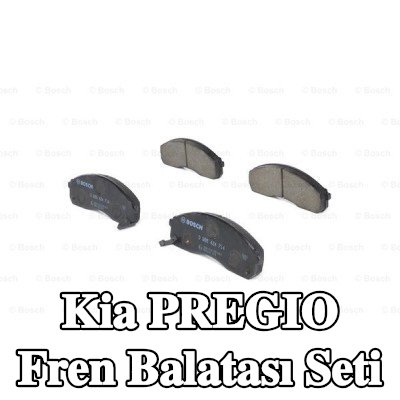 BOSCH Fren balatası seti 17mm, gıcırtı önleyici plaka ile — Kia Pregio