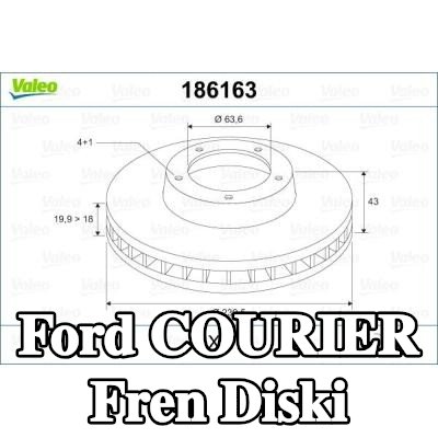 VALEO Ön aks fren diski, Outer Diameter: 240mm, Havalandırmalı — Ford Courier