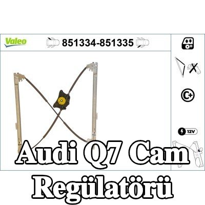 VALEO Sol arka cam regülatörü, Elektrikli, elektrik motoru olmadan — 2012 Audi Q7