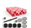 FEBI BILSTEIN Ön aks sol anti-roll bar bağlantısı, Ön Aks Sağ, 100mm, Çelik, somunlu, lastik yastıklı — 1990 Honda Prelude (1)
