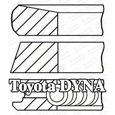 GOETZE ENGINE مجموعة حلقات المكبس — 2002 Toyota Dyna