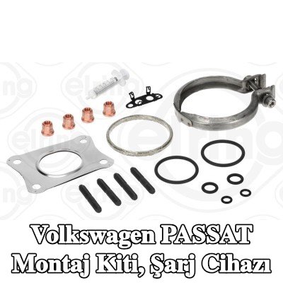 ELRING Montaj Kiti, conta/sızdırmazlık elemanları ile şarj cihazı, cıvata/vida ile — Volkswagen Passat
