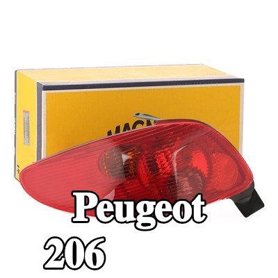 MAGNETI MARELLI المصباح الخلفي الأيسر, مع حامل لمبة — Peugeot 206