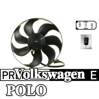 MAHLE مروحة, المبرد 345mm, بدون غطاء مروحة المبرد — 2000 Volkswagen Polo