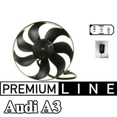 MAHLE مروحة, المبرد 345mm, بدون غطاء مروحة المبرد — 2000 Audi A3