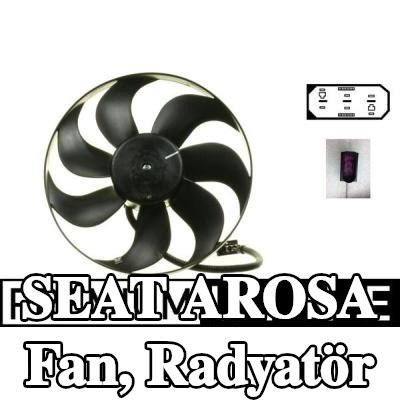 MAHLE Fan, radyatör 345mm, radyatör fanı kapağı olmadan — SEAT Arosa