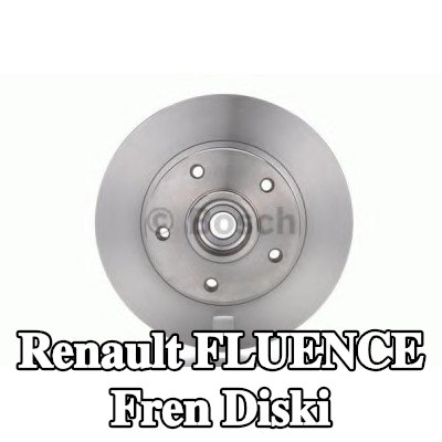 BOSCH Fren diski Dış Çap: 260mm, düz, Yağlanmış, ABS sensör halkalı, tekerlek yatağı ile — Renault Fluence