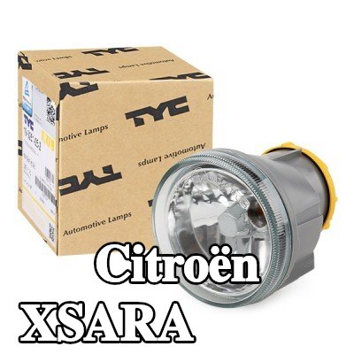 TYC مصباح ضباب يسار, يمين, H1, مع حامل لمبة — 1997 Citroën Xsara