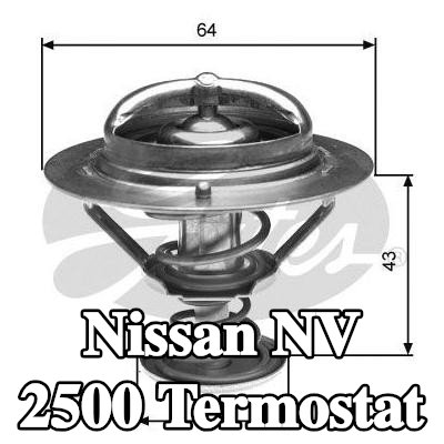 GATES Termostat 82°C, conta/sızdırmazlık elemanları ile — Nissan Nv 2500
