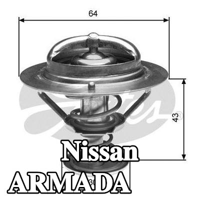 GATES ثرموستات 82°C, مع حشيات/مانعات تسرب — Nissan Armada