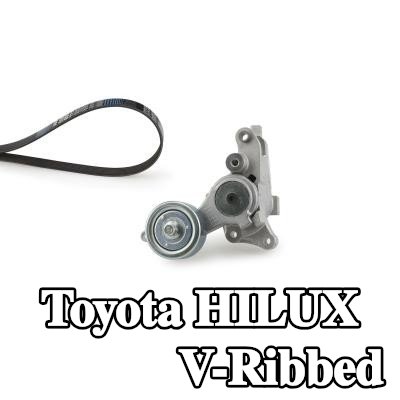 GATES مجموعة أحزمة V-Ribbed Micro-V Kit, Micro-V® Stretch Fit™ — 2012 Toyota Hilux