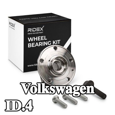 RIDEX طقم محامل العجلات للمحور الأمامي كلا الجانبين, مع مسامير/براغي, مع محور العجلة — Volkswagen Id.4