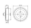 BOSCH Arka aks fren kampanası, 251, 8mm — Toyota Yaris (5)