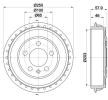 HELLA Fren kampanas 250mm, tekerlek yatağı olmadan, tekerlek göbeği olmadan, tekerlek saplamaları olmadan — SEAT Arona (4)