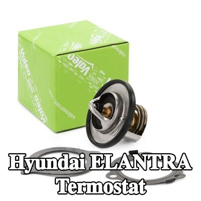 VALEO Termostat 82°C, conta/sızdırmazlık elemanları ile — Hyundai Elantra