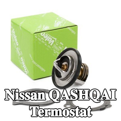 VALEO Termostat 82°C, conta/sızdırmazlık elemanları ile — Nissan Qashqai