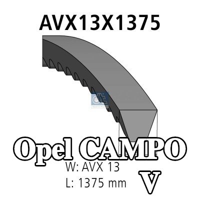 DT Spare Parts مجموعة الحزام V — Opel Campo