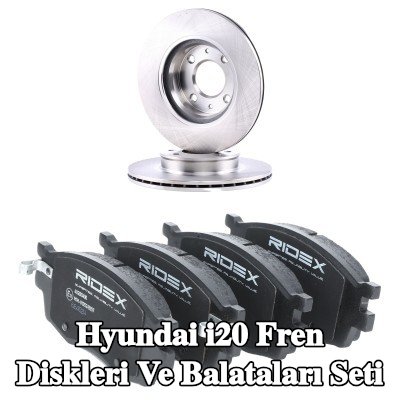 RIDEX Fren diskleri ve balataları seti Ön Aks, içten havalandırmalı — 2019 Hyundai i20