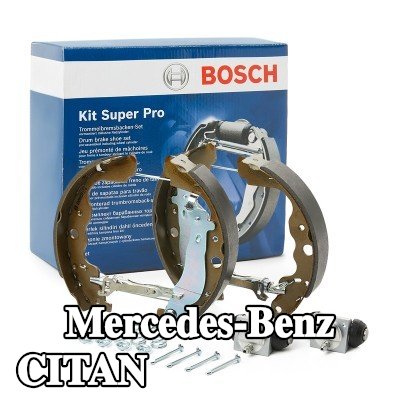 BOSCH مجموعة فرامل أسطوانية مع الملحقات, مع أسطوانة فرامل العجلة, KIT SUPERPRO — Mercedes-Benz Citan