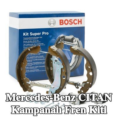 BOSCH Aksesuarları dahil tambur fren kiti, tekerlek fren silindiri ile, KIT SUPERPRO — Mercedes-Benz Citan