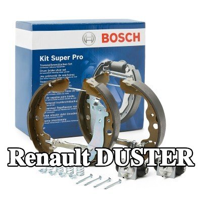 BOSCH مجموعة فرامل أسطوانية مع الملحقات, مع أسطوانة فرامل العجلة, KIT SUPERPRO — Renault Duster