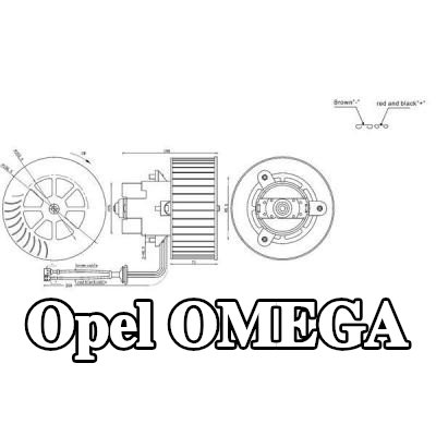 MAHLE محرك منفاخ 12V, للمركبات المزودة بنظام تكييف هواء أوتوماتيكي, بدون منظم مدمج — Opel Omega