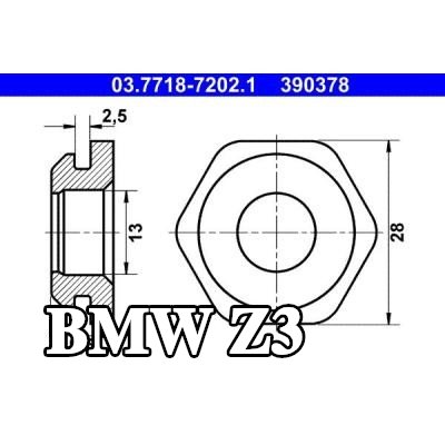 ATE حشية، أنبوب توصيل خرطوم التفريغ — BMW Z3