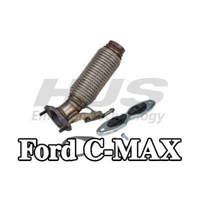 HJS أنبوب إصلاح, محول حفاز مخرج, مع مواد تثبيت — Ford C-max