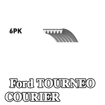 BOSCH حزام سيربنتين 1250mm, Number of ribs: 6 — Ford Tourneo Courier