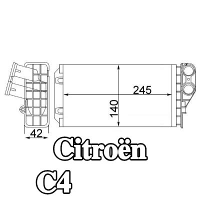 MAHLE مصفوفة التدفئة مع الملحقات — 2012 Citroën C4