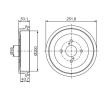 BOSCH Arka aks fren kampanası, 251, 8mm — Toyota Yaris (10)