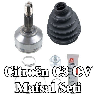 FEBI BILSTEIN Ön aks sol CV mafsal kiti, Ön Aks Sağ, gres ile — Citroën C3
