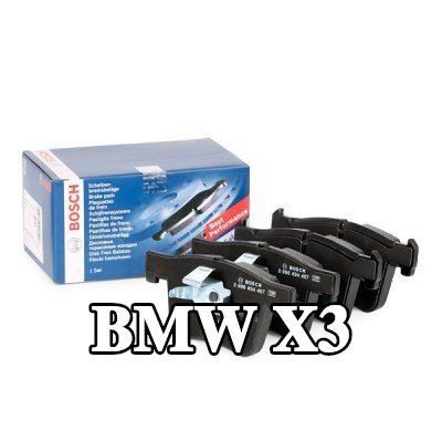 BOSCH مجموعة وسادات الفرامل 19, 3mm, مع لوحة مانعة للصرير, مع مشبك مكبس — 2012 BMW X3