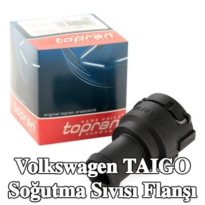 TOPRAN Conta/sızdırmazlık elemanı ile birlikte soğutma suyu flanşı, klips ile — Volkswagen Taigo
