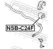 FEBEST Ön aks stabilizatör çubuğu burcu, 26mm — Nissan Serena (2)