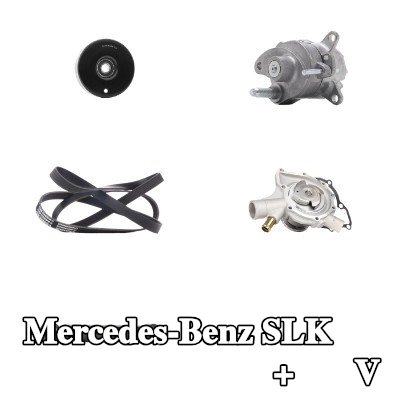 RIDEX مضخة الماء + مجموعة الحزام المضلع على شكل V — 2002 Mercedes-Benz Slk